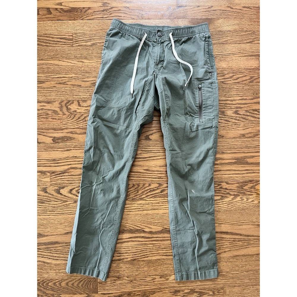 Vuori The Rise The Shine Rip stop Pants Women's Large Green Athletic Drawstring